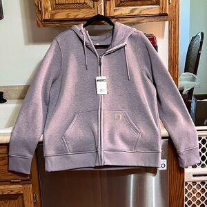 Carhartt WOMEN'S RELAXED FIT MIDWEIGHT FULL-ZIP SWEATSHIRT, NWT!